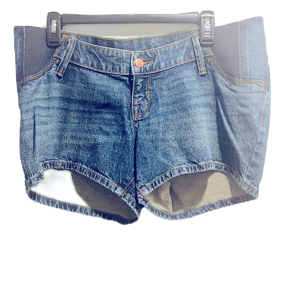 Under Belly Maternity Jean Shorts - Isabel Maternity by Ingrid & Isabel Dark M - Picture 12 of 12